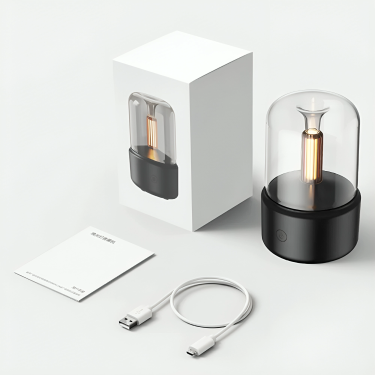 CandleGlow Candlelight Humidifier & Aroma Diffuser – LED Flame Effect, Ultrasonic Cool Mist, Quiet Air Moisturizer for Home & Bedroom