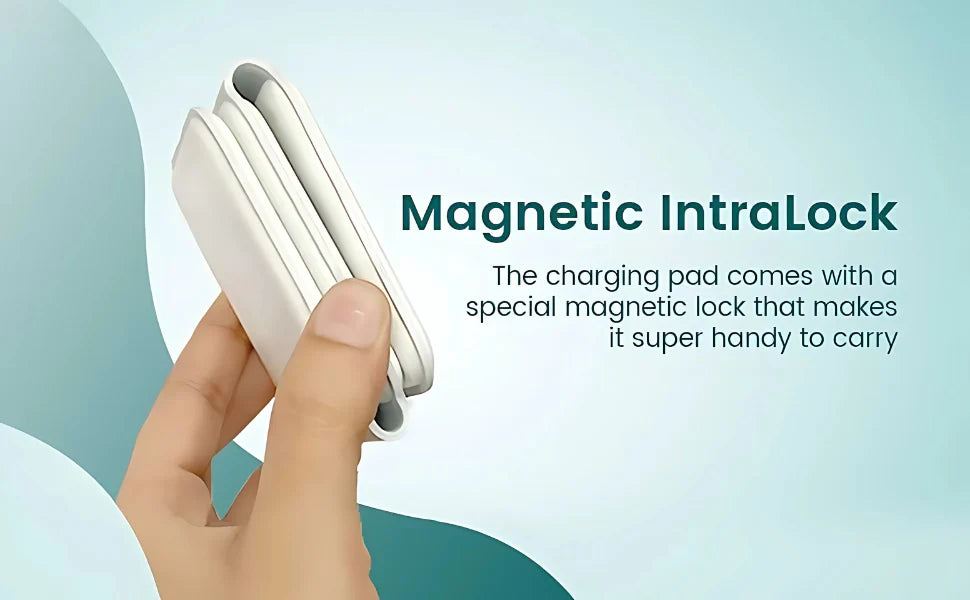 TriCharge Dock 3-in-1 Magnetic Wireless Charger – 15W Fast Charging Station for iPhone, Apple Watch & AirPods (Foldable Dock)