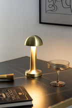 HaloMush™  Modern Mushroom LED Table Lamp – Minimalist Rechargeable Ambient Night Light