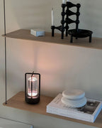 GlassLite™ Modern LED Lantern Table Lamp – Minimalist Ambient Bedside Light