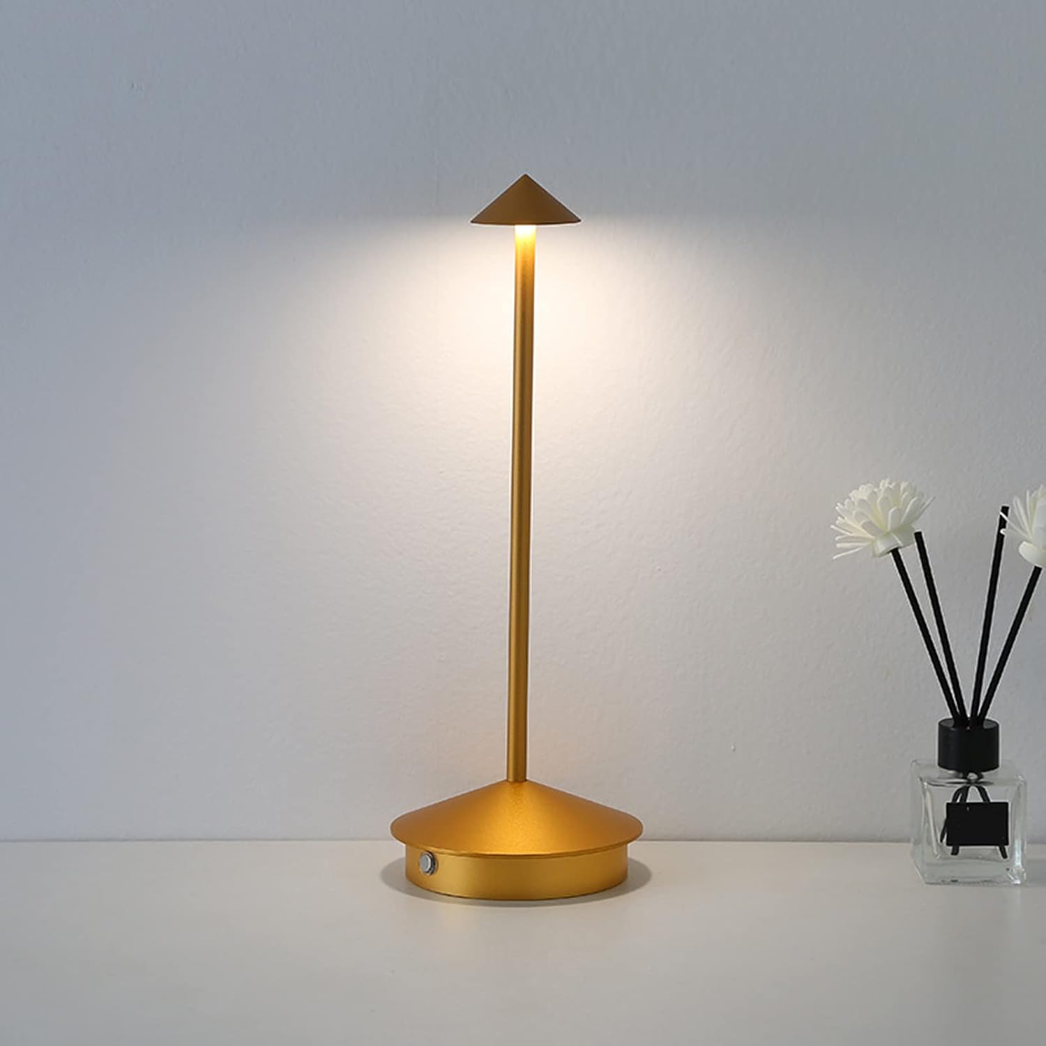 PillarLite™ Modern Minimalist LED Table Lamp – Sleek Touch Desk Light with Warm Ambient Glow, Rechargeable Bedside Lamp for Home & Office