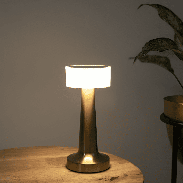 Amberra™ Cordless Rechargeable LED Table Lamp – Modern Brushed Touch Dimmable Bedside & Ambient Light