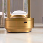 GlassLite™ Modern LED Lantern Table Lamp – Minimalist Ambient Bedside Light