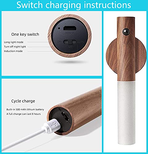 NordGlow Smart Motion Sensor Stick Induction Lamp – USB Rechargeable LED Lamp with Energy-Saving Auto On/Off, Perfect for Cabinets, Hallways, and Bedrooms