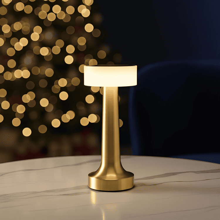 Amberra™ Cordless Rechargeable LED Table Lamp – Modern Brushed Touch Dimmable Bedside & Ambient Light