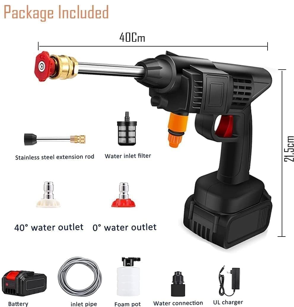HydroJet X High Pressure Car Washer Spray Gun – Adjustable Power Washer Wand for Garden Hose & Car Cleaning
