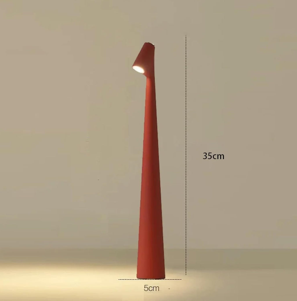 AuraStem™ Modern Minimalist LED Desk Lamp – Rechargeable Touch Control, 3 Brightness Levels, Multi-Color Slim Design
