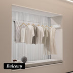 FlexLine Retractable Indoor Clothesline – Wall-Mounted Stainless Steel Drying Line with Lock Button