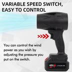 AirJet X Cordless Air Blower 48V – High-Power Dust & Water Cleaning Tool for Car, Home & Outdoor Use