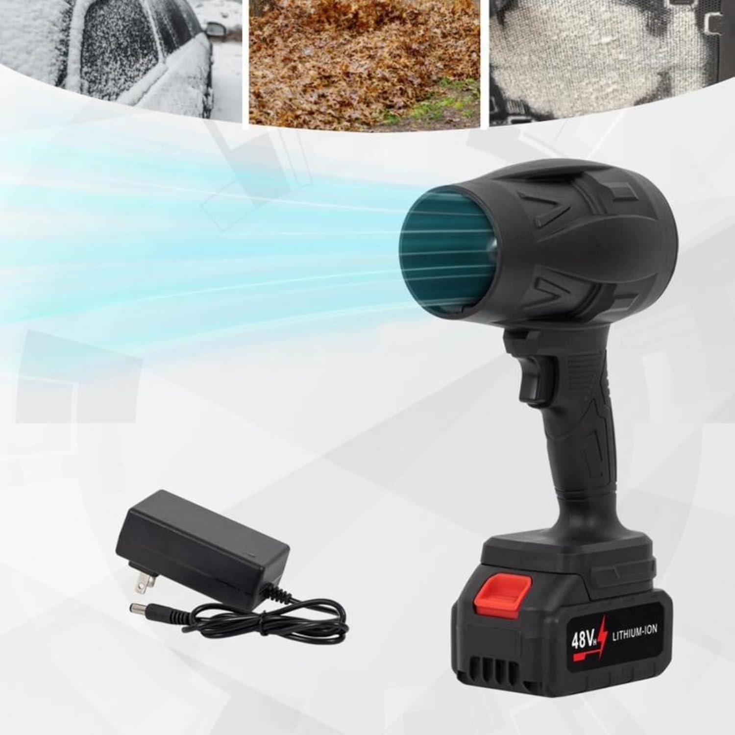 AirJet X Cordless Air Blower 48V – High-Power Dust & Water Cleaning Tool for Car, Home & Outdoor Use