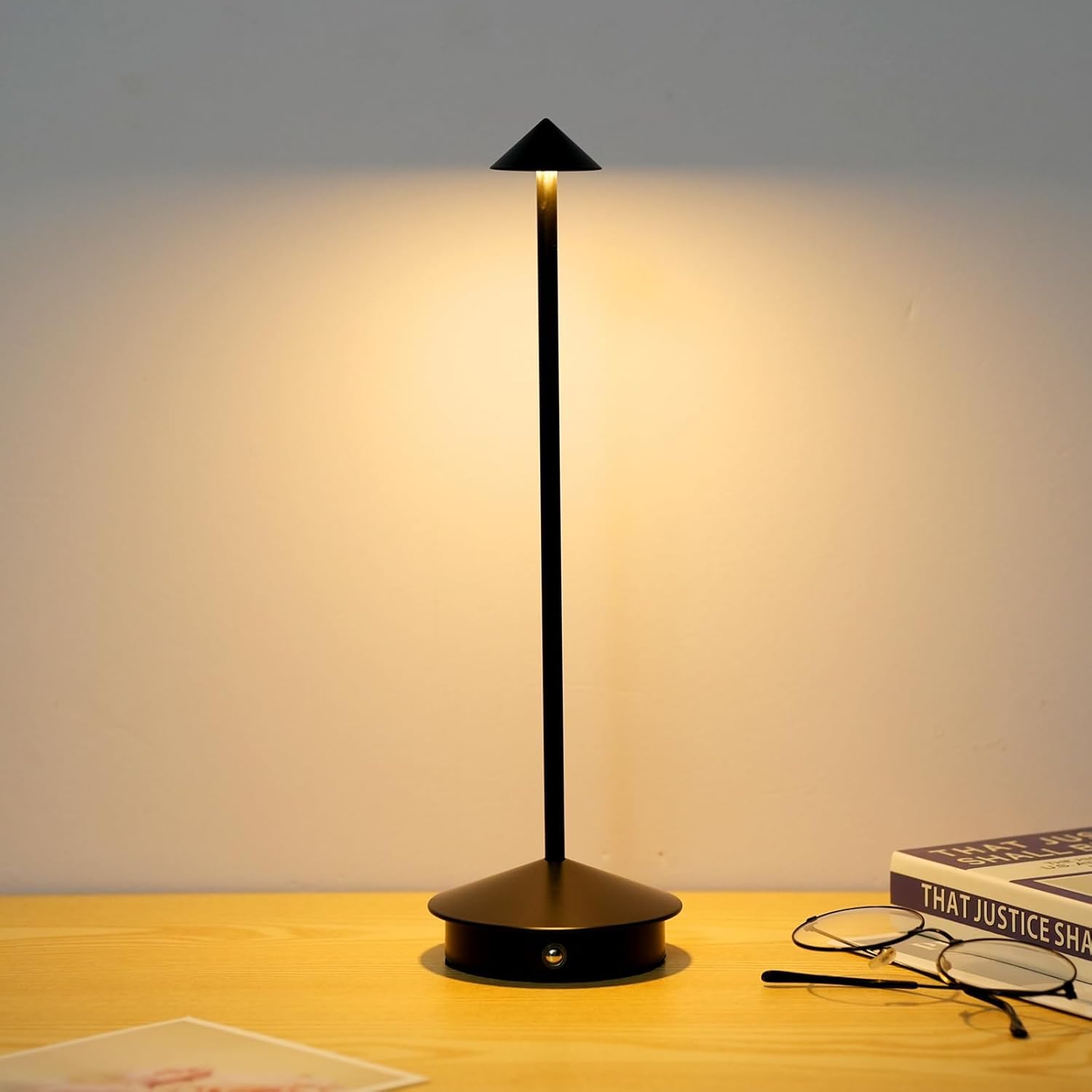 PillarLite™ Modern Minimalist LED Table Lamp – Sleek Touch Desk Light with Warm Ambient Glow, Rechargeable Bedside Lamp for Home & Office