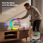 SphereGlow RGB Bluetooth Speaker with Wireless Charger & LED Clock – Bedside Lamp, Fast Charging, Stereo Sound & Ambient Light