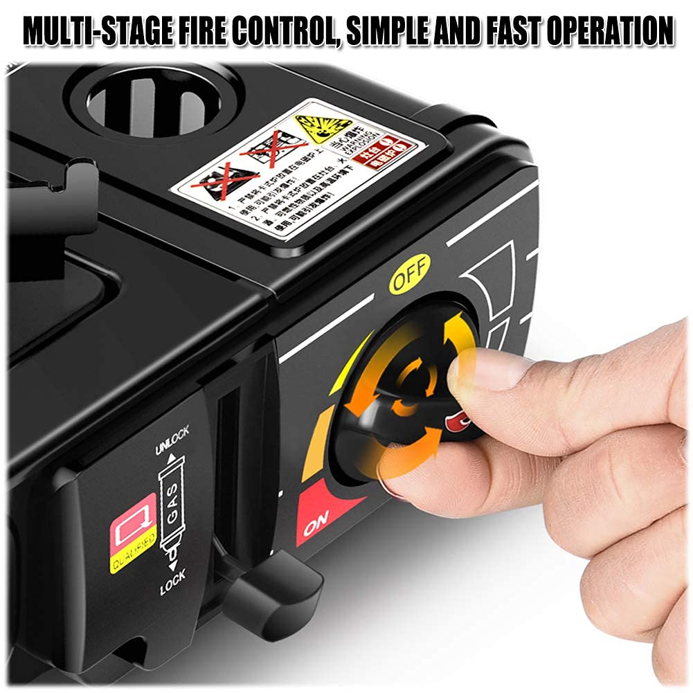 FlameGo™ + Portable Butane Gas Stove – Compact Camping Stove with Auto Ignition & Safety Lock