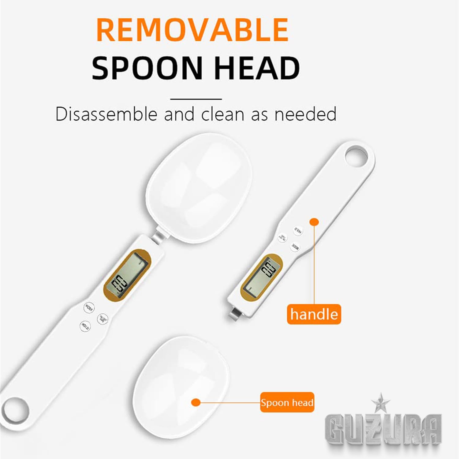 DigitSpoon Digital Measuring Spoon Scale – Precision Kitchen Spoon with LCD Display & Removable Head for Baking & Cooking