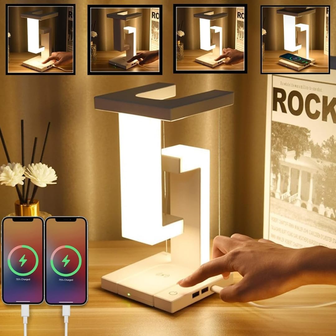 GravityPro™  Modern LED Table Lamp with Wireless Charger – Minimalist Table Lamp With Wireless Charger