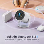 StreamPro Smart Mini Projector with Android TV – WiFi & Bluetooth Portable HD Home Theater