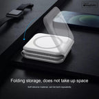 TriCharge Dock 3-in-1 Magnetic Wireless Charger – 15W Fast Charging Station for iPhone, Apple Watch & AirPods (Foldable Dock)