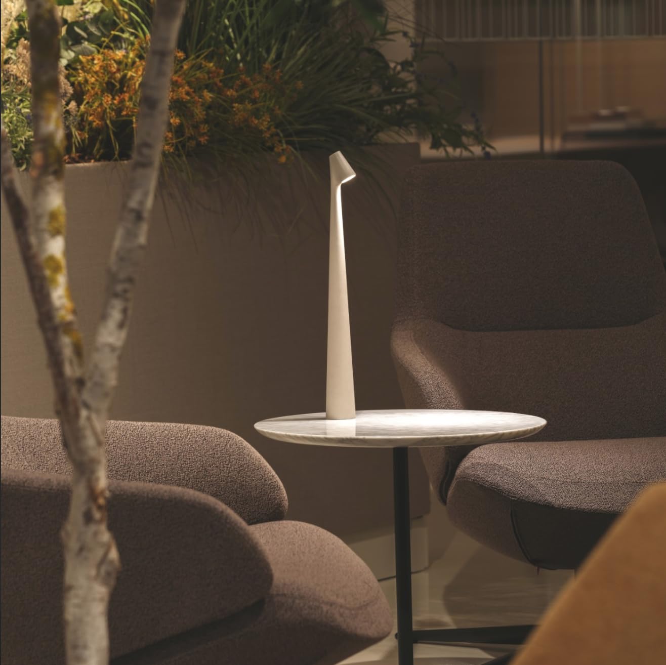 AuraStem™ Modern Minimalist LED Desk Lamp – Rechargeable Touch Control, 3 Brightness Levels, Multi-Color Slim Design