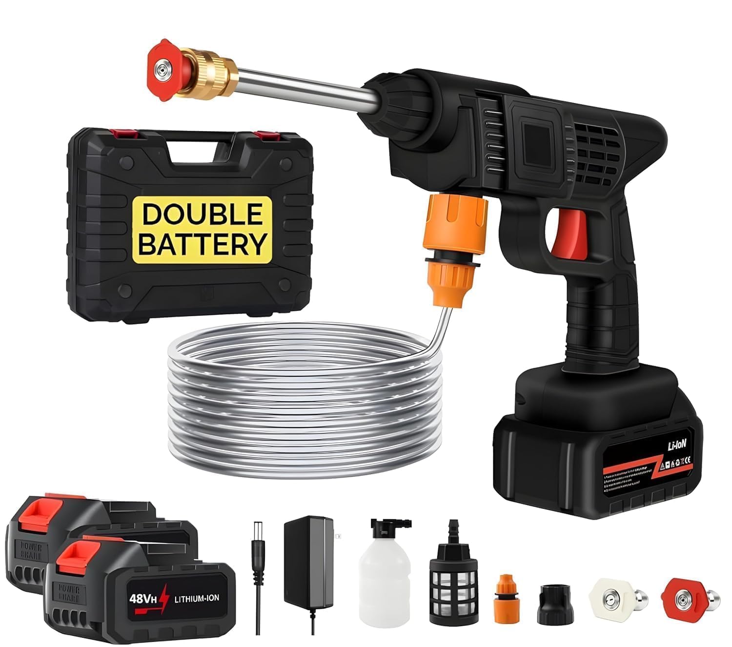 HydroJet X High Pressure Car Washer Spray Gun – Adjustable Power Washer Wand for Garden Hose & Car Cleaning
