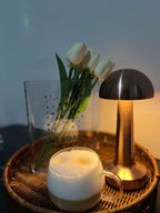 HaloMush™  Modern Mushroom LED Table Lamp – Minimalist Rechargeable Ambient Night Light