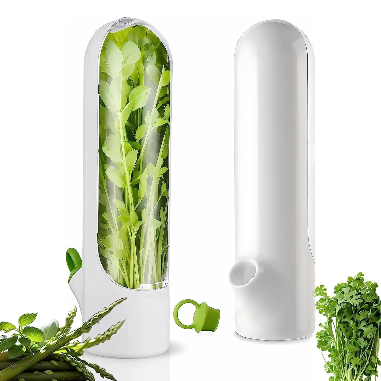 HerbSaver Fresh Herb Keeper Container – Airtight Herb Saver for Cilantro, Mint, Parsley & Greens | Long-Lasting Produce Storage