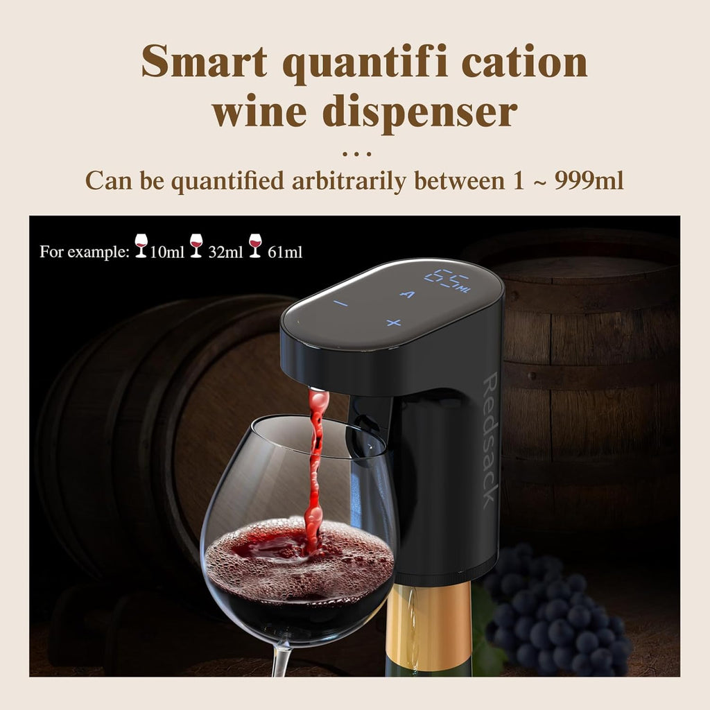 FlowSense Electric Wine Aerator & Dispenser – Automatic Decanter with Touch Control & Instant Aeration
