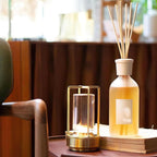 GlassLite™ Modern LED Lantern Table Lamp – Minimalist Ambient Bedside Light