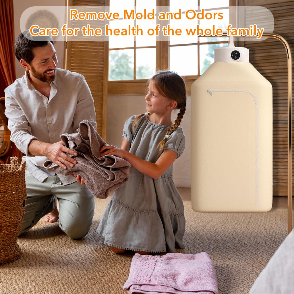 QuickDry X Portable Clothes Dryer with Hanging Rack – Foldable Electric Garment Drying Bag