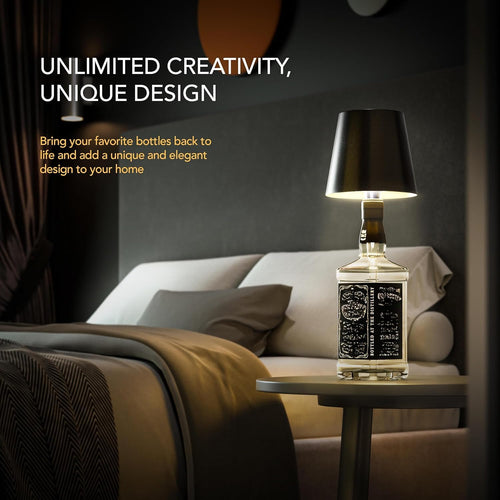 AfterDark™ Creative Bottle Lamp – Rechargeable LED Table Light for Wine & Whiskey Bottles