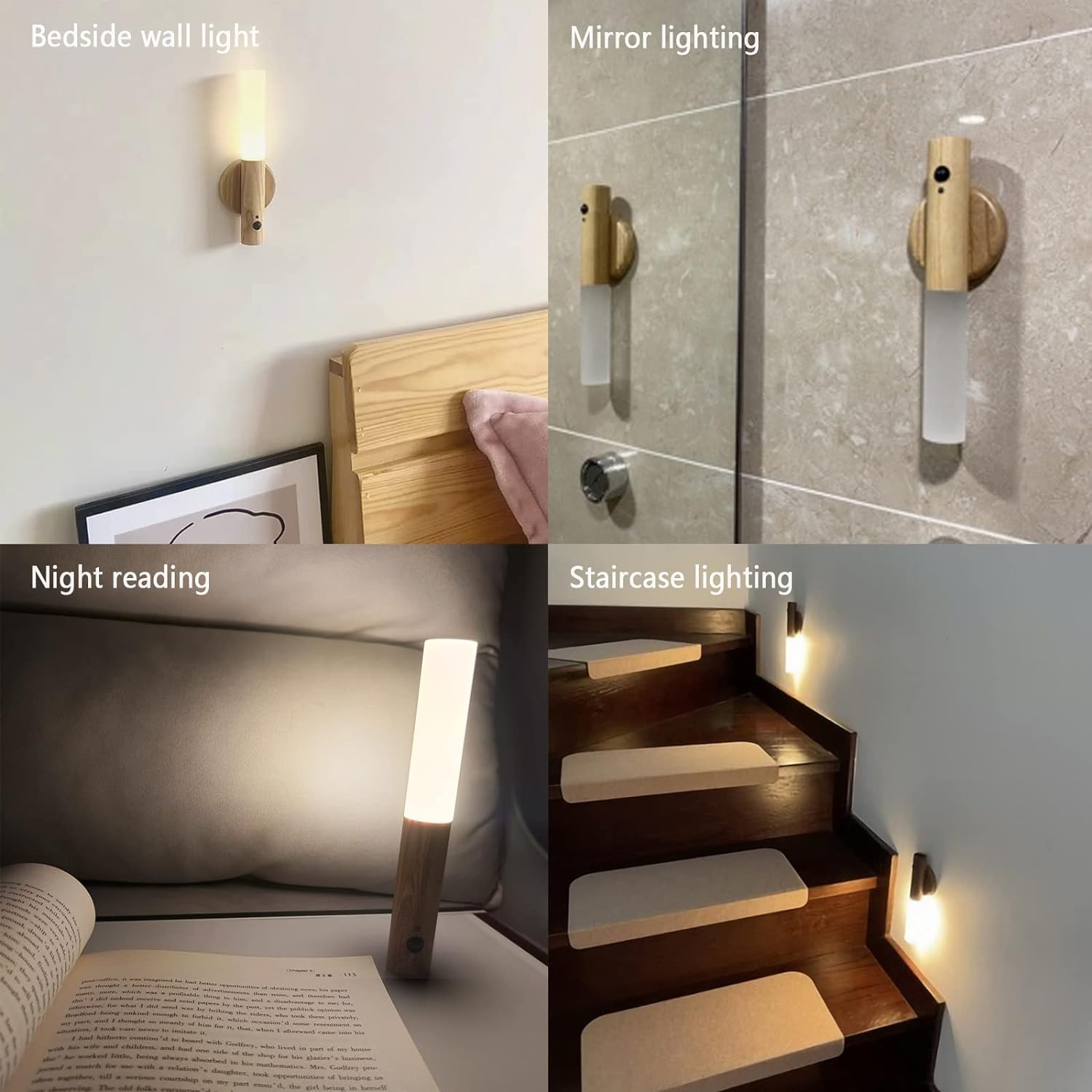 NordGlow Smart Motion Sensor Stick Induction Lamp – USB Rechargeable LED Lamp with Energy-Saving Auto On/Off, Perfect for Cabinets, Hallways, and Bedrooms