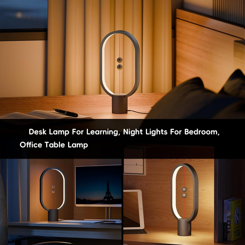 HengBalance™ Modern LED Balance Lamp – Magnetic Switch USB-C Ambient Table Light