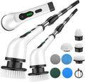 PowerScrub Electric Spin Scrubber with Extendable Handle – Cordless Cleaning Brush with Multiple Heads