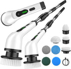 PowerScrub Electric Spin Scrubber with Extendable Handle – Cordless Cleaning Brush with Multiple Heads