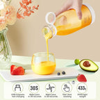 JuiceMate Pro Portable Blender Bottle – USB Rechargeable Mini Juicer for Smoothies & Fresh Juice