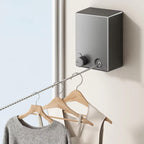 FlexLine Retractable Indoor 1 Liner Clothesline – Wall-Mounted Stainless Steel Drying Line with Lock Button