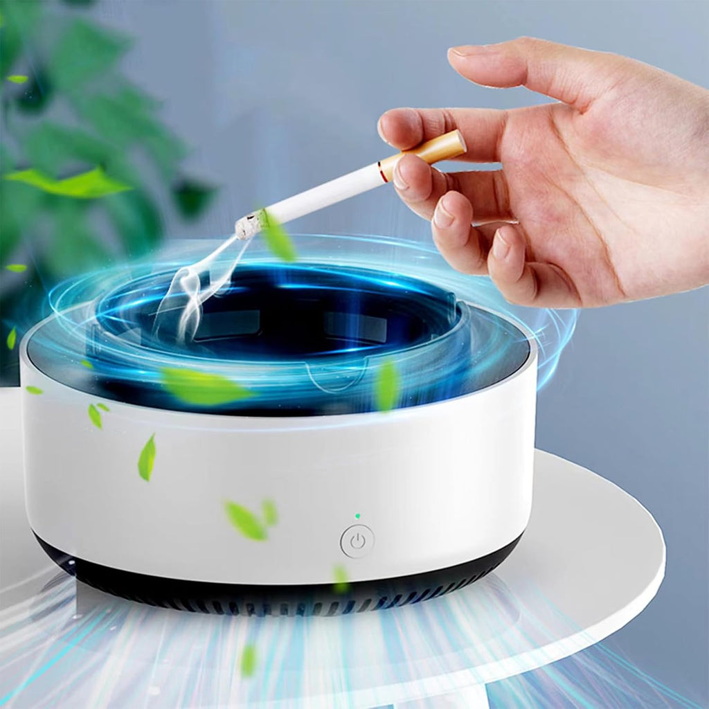 ClearAir Smokeless Ashtray with Smoke Absorber – USB Rechargeable Air Purifier Ashtray for Home & Office