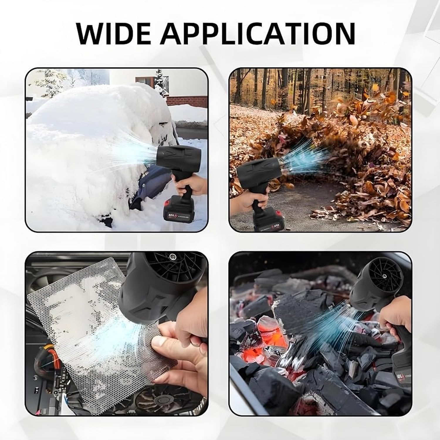 AirJet X Cordless Air Blower 48V – High-Power Dust & Water Cleaning Tool for Car, Home & Outdoor Use