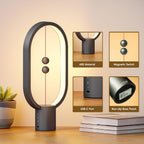HengBalance™ Modern LED Balance Lamp – Magnetic Switch USB-C Ambient Table Light