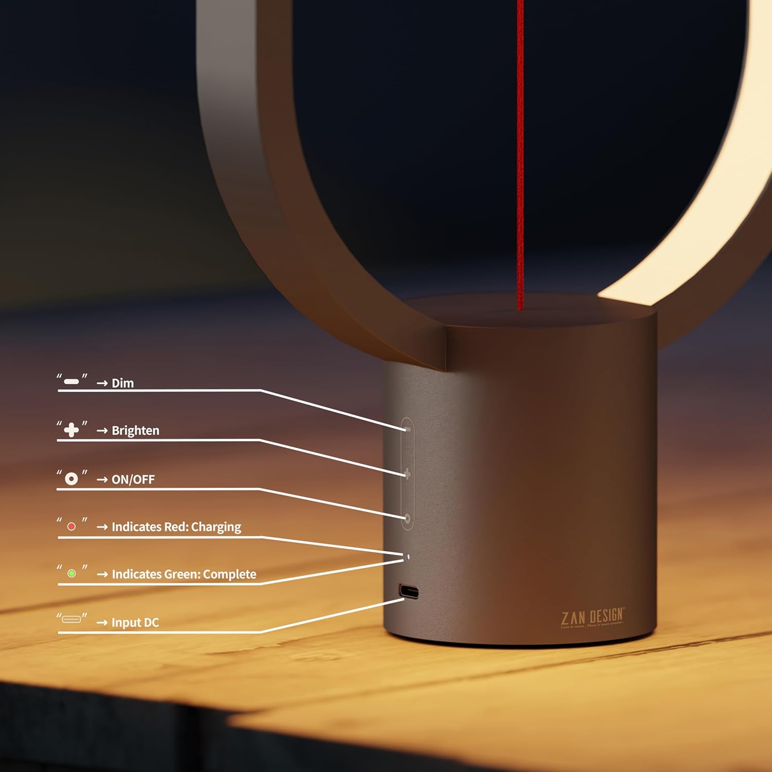 HengBalance™ Modern LED Balance Lamp – Magnetic Switch USB-C Ambient Table Light