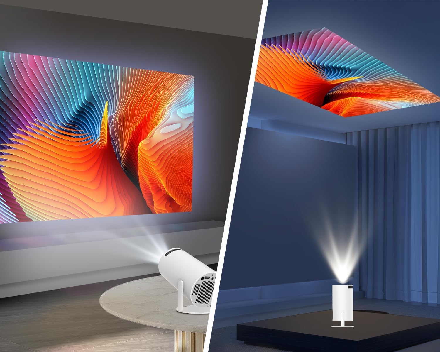StreamPro Smart Mini Projector with Android TV – WiFi & Bluetooth Portable HD Home Theater