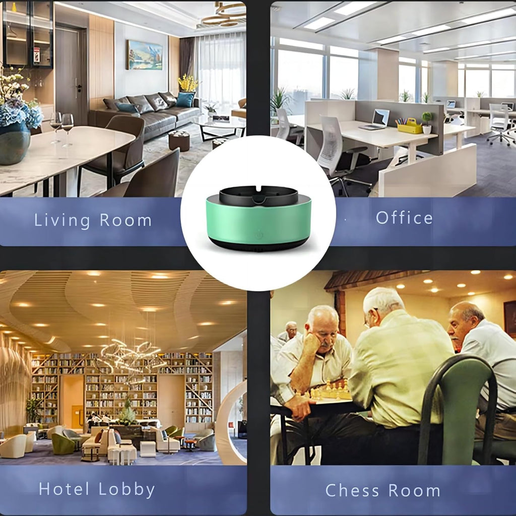ClearAir Smokeless Ashtray with Smoke Absorber – USB Rechargeable Air Purifier Ashtray for Home & Office