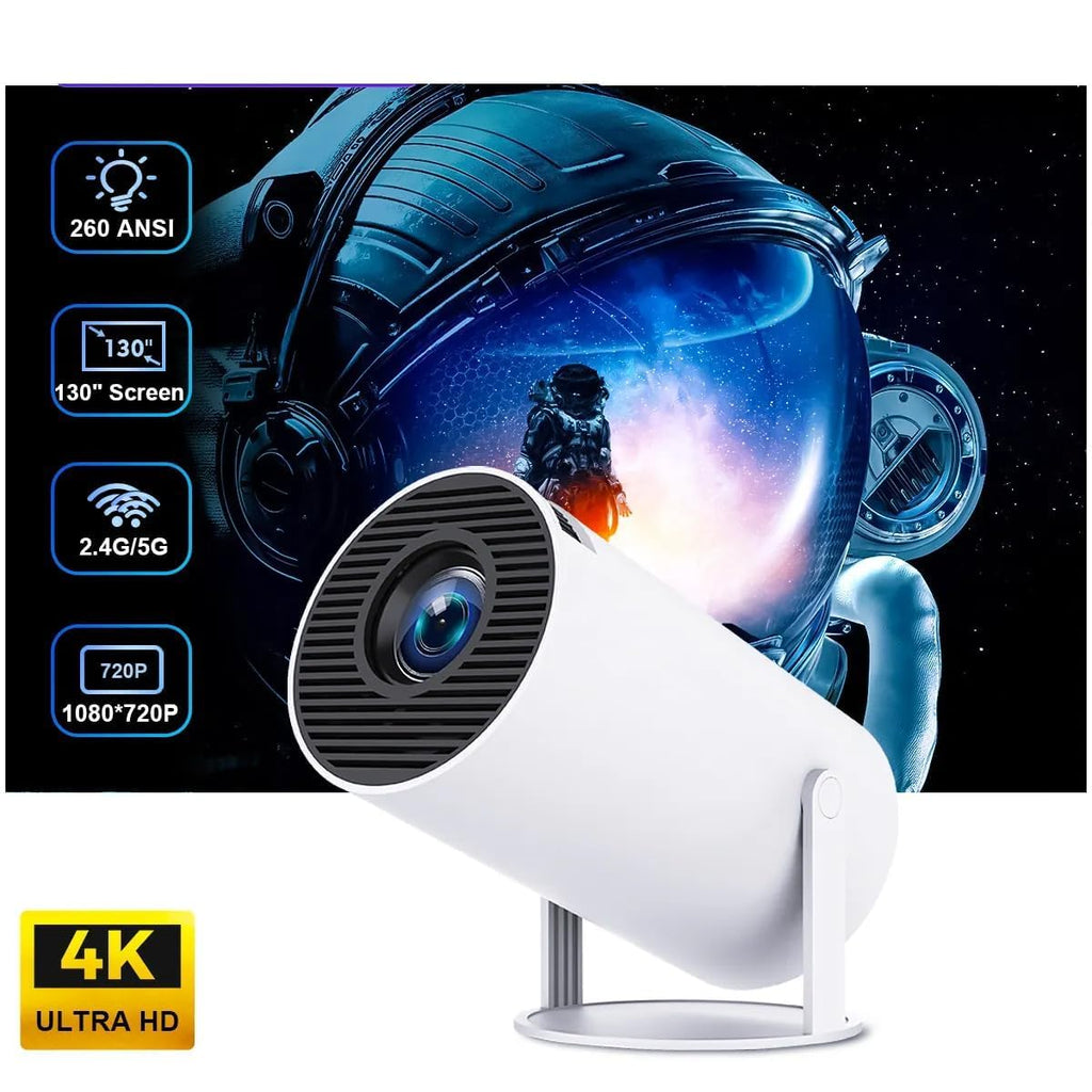 StreamPro Smart Mini Projector with Android TV – WiFi & Bluetooth Portable HD Home Theater