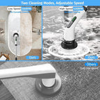 PowerScrub Electric Spin Scrubber with Extendable Handle – Cordless Cleaning Brush with Multiple Heads
