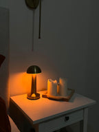 HaloMush™  Modern Mushroom LED Table Lamp – Minimalist Rechargeable Ambient Night Light
