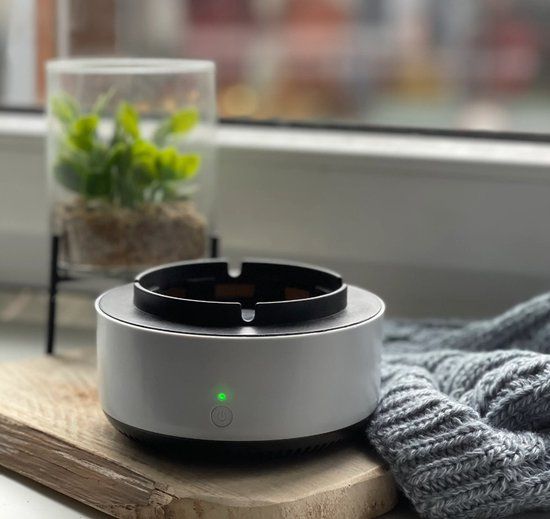 ClearAir Smokeless Ashtray with Smoke Absorber – USB Rechargeable Air Purifier Ashtray for Home & Office
