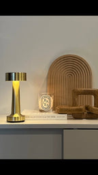 Hearth™   Luxury Gold LED Table Lamp – Minimalist Rechargeable Ambient Desk Light