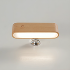 HaloWood™ Magnetic Rotatable LED Wall Lamp – Rechargeable Wooden Night Light with Stepless Dimming