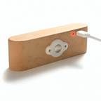 HaloWood™ Magnetic Rotatable LED Wall Lamp – Rechargeable Wooden Night Light with Stepless Dimming