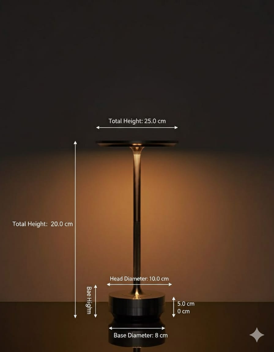 TouchNova™ Luxury Metal LED Table Lamp – Rechargeable Touch Dimmable Desk Light (Gold / Silver / Black)