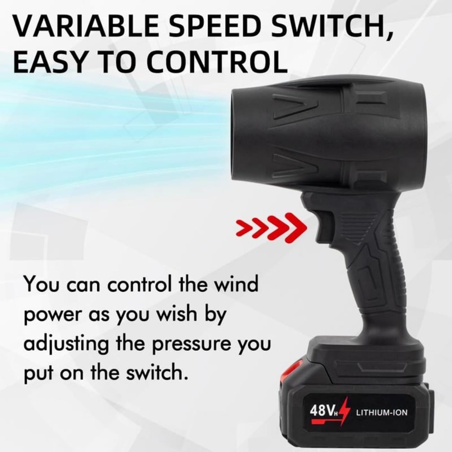 AirJet X jet air blower handheld device with variable speed switch feature 